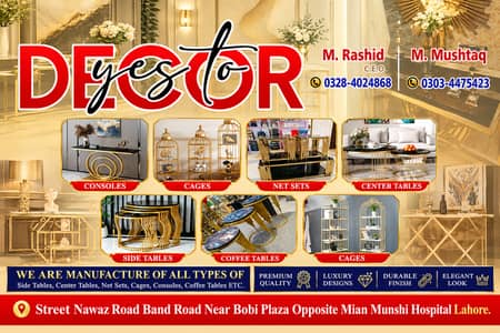 Luxury Furniture Manufacturer in Lahore – Premium Tables & Décor