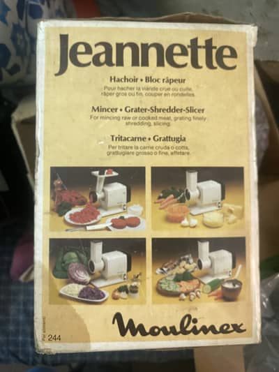 Moulinex meat wolf + vegetable cutter made in France