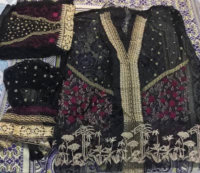 Chiffon Shirt with embroidery thred and tilla