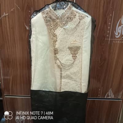 groom sherwani complete set with kulla and khussa