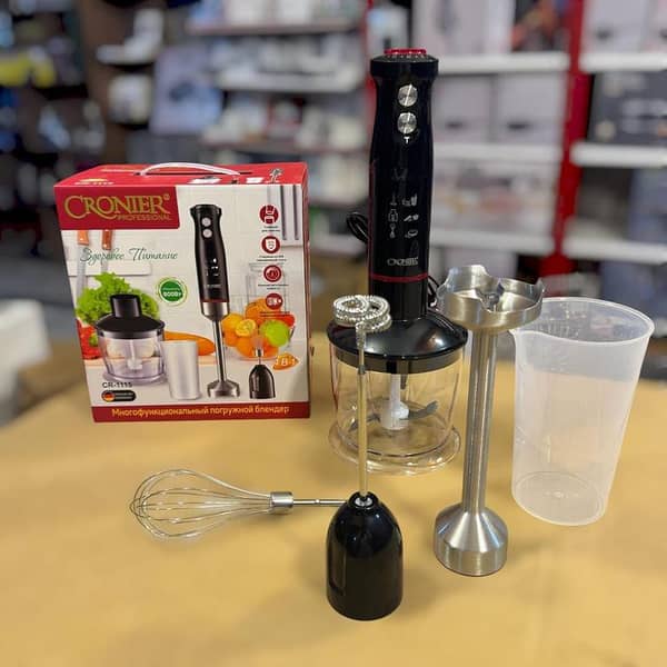 Cronier 5-in-1 Hand Blender Machine 800W | Stainless Steel Stick Blender with Chopper, Whisk, Coffee Beater, Milk Frother & Juicer | 20 Speeds + Turbo Mode