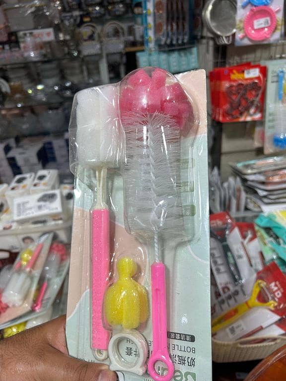 Baby Bottle Brush Multi-Purpose Long Handle Fine Hair Sponge Cleaning Brush Household Dishwashing Cup Washing Cleaning Tools Bab
