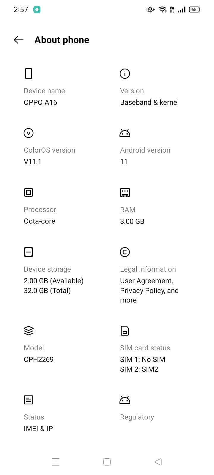 OPPO A16 0