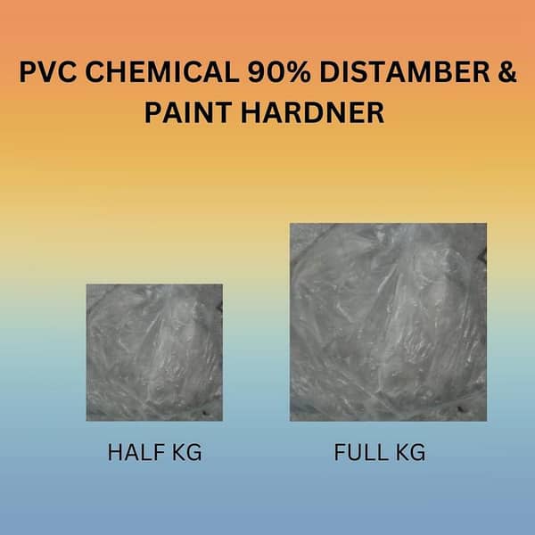PVC Chemical 90% Distemper & Paint Hardener - High-Performance Strengthening Solution for Distemper and Paint - Enhances Durability and Finish