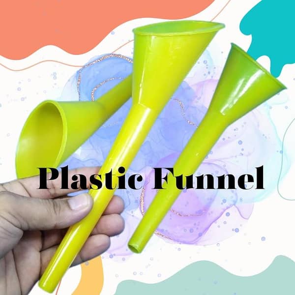 HQ Plastic Funnel for Liquid, Water, Oil, and Fluid Filler - Ideal for Bottles, Discrete Items, Fuel, and Engine Oil Refilling - Durable and Convenient Funnel for Household and Automotive Use | SUPER ALL IN ONE