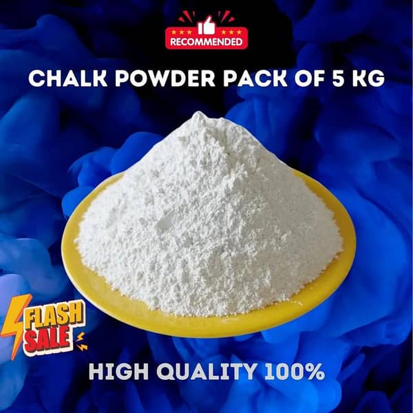 Chalk Powder Best Quality Pack of 5KG | Premium Quality 5KG Chalk Powder - Ideal for Classrooms, Sports Fields, and Construction Projects | 5KG Pack of Best Quality Chalk Powder - Perfect for Clear Markings and Smooth Application in Various Uses