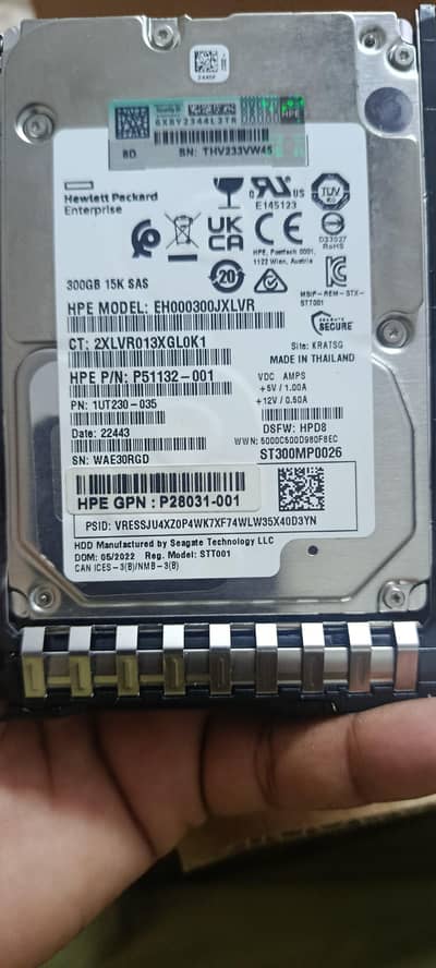 HPE 300GB SAS 15K SFF INTERNAL SERVER HARD DRIVE -BRAND NEW