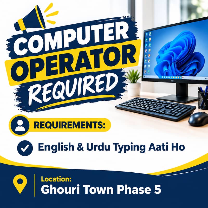 computer operator required 0