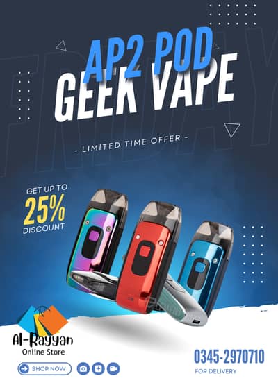 Geekvape AP2 Pod Kit - Very Good Condition - Original Box & Accessorie