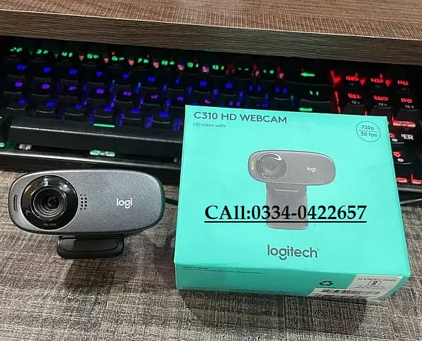 Logitech C310 USB Webcam | Logitech C270 720p Webcam with Mic | COD 0