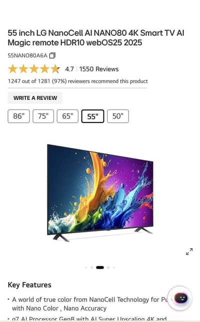 LED 55 Inches