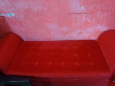 Beautiful Red 2-Seater Sofa / Dewan – Good Condition  Price Rs. 25,000