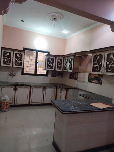 three bed dd 1st floor portion for rent in johar