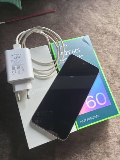 infinix hot 60 I 4 month warranty with complete saman