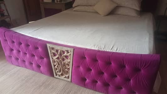 Bed with side tables available in brand new condition.