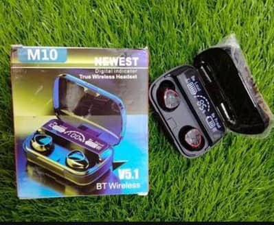 m 10 wireless earbuds cash on delivery we will give you ceal pack