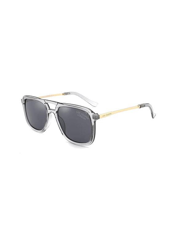 LC1023C01 - Grey Lens - Transparent Gray Plastic Frame - Sunglasses