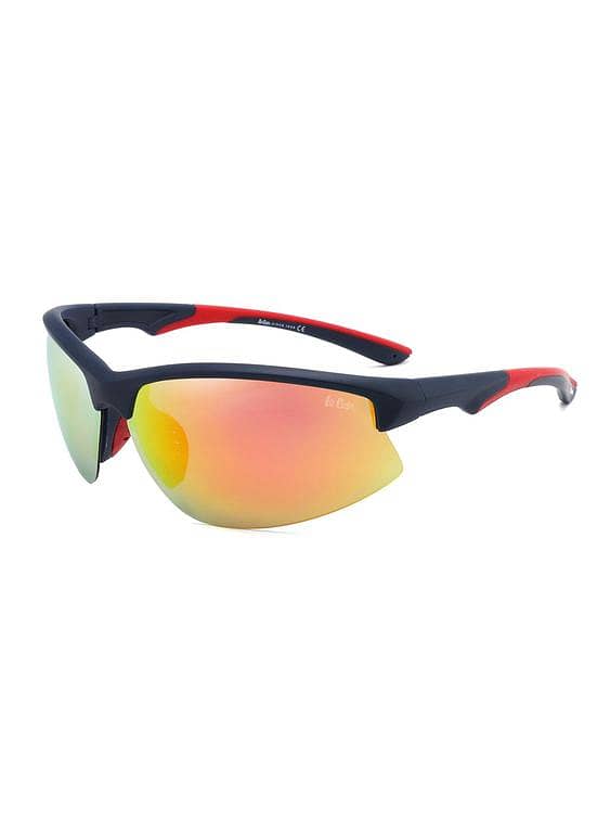 LC1009C02 - Red Revo Lens - M. Blue Frame - Sunglasses