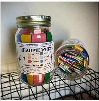 Colorful Bible Verses Jar Emotion Scripture Cards Daily Prayer Christian Gift RA5073