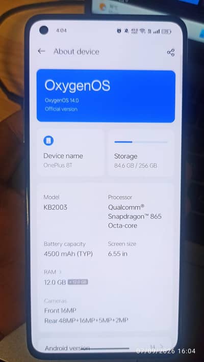 One Plus 8T 12+12/256 PTA