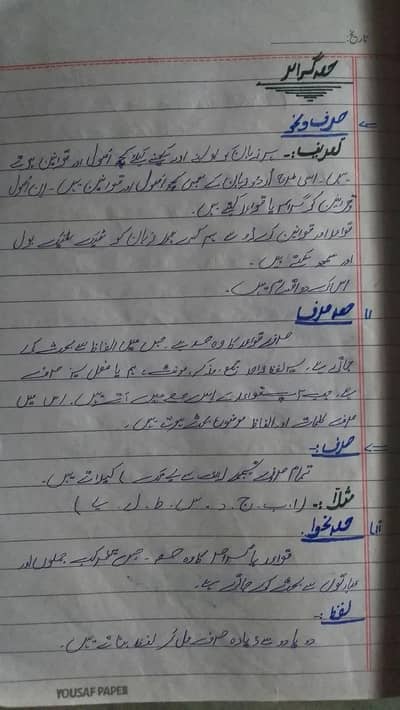 Neat Handwritten Urdu Assignments - Online Delivery