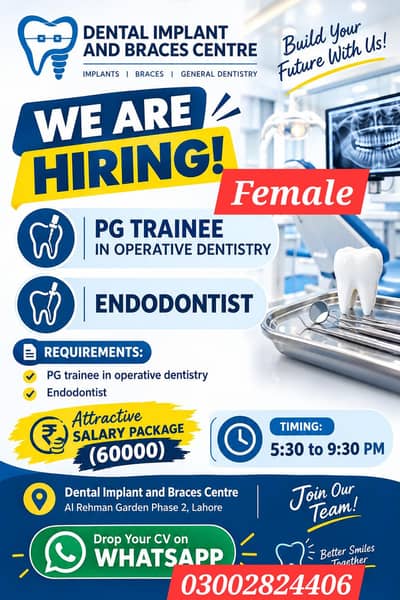 female Endodontist/ PG trainee in operative