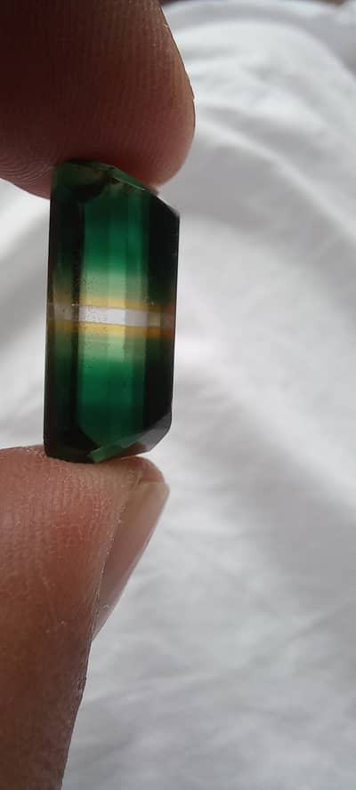 Natural tourmaline tri-clour 15 carat
