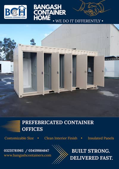 High-end container washrooms