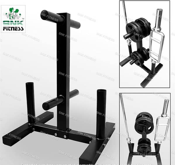 2" Olympic Weight Disc Plate and Barbell Rack Stand  Tree Storage Holder, Solid Steel Equipment, 400KG Max Weight  Gym, Fitness, Exercise, Fat Loss, Pilates, Strength, Workout, Gymnastics