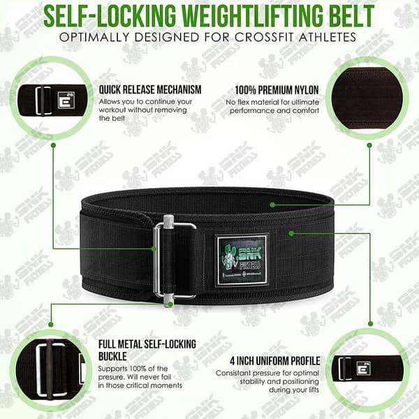 Weight Lifting Belt Gym Padded Back Support Belt (5 inch) with Flexible Ultralight Foam Powerlifting Belts Heavy Duty Deadlifts Workout Squats Exercise & Lifting Belt for Men & Women (SNK FITNESS)