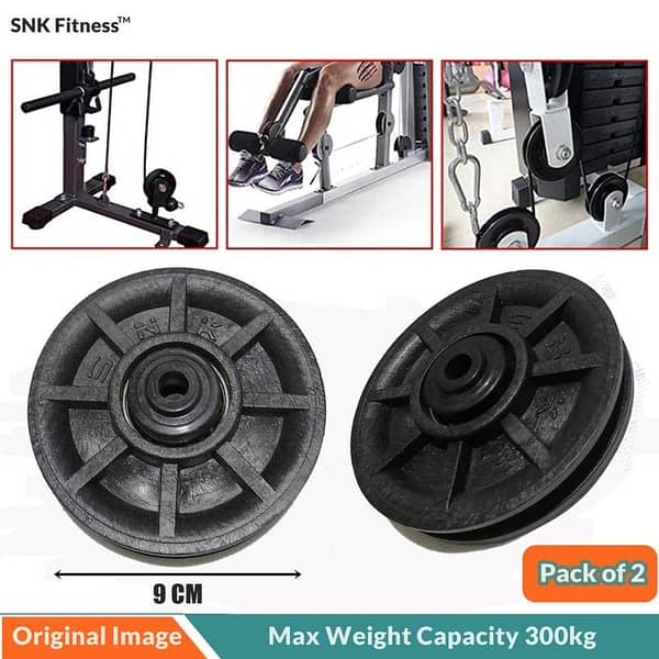 SNK Fitness Pulley Wheel Cable Gym Fitness Equipment Part Stainless Steel Bearing Pulley  Load For Lifting Cable Workout Gym Wheel