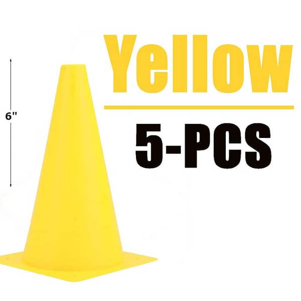 6 inch Multipurpose Training Cones Football Basketball, Soft & Durable Traffic Cone for Safety, Agility, Soccer, Football & Other Activities, 6 Inch Sport Football Training Maker Bucket Traffic Cone Triangular Marker Obstacle Training Cone