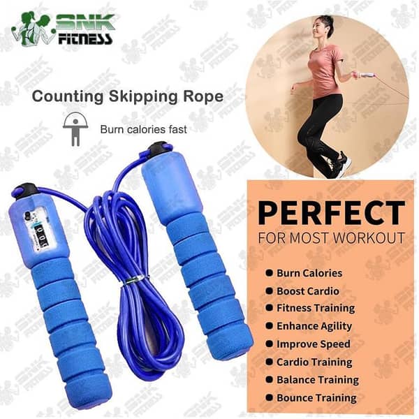Adjustable Jump Ropes with Counter Sports Fitness Slim Speed Counting Skip Rope Sponge Handle Skipping Wire Fitness Equipment
