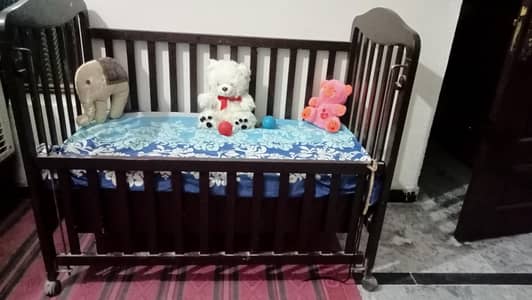 solid wooden hand made baby cot