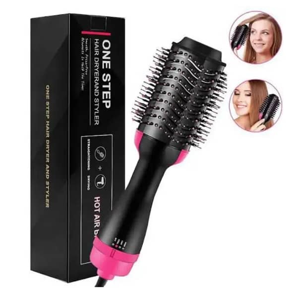 One Step Hot Air Brush: Hair Straightener and Curler for Women - Comb for Drying, Straightening, and Curling, Suitable for All Hair Types