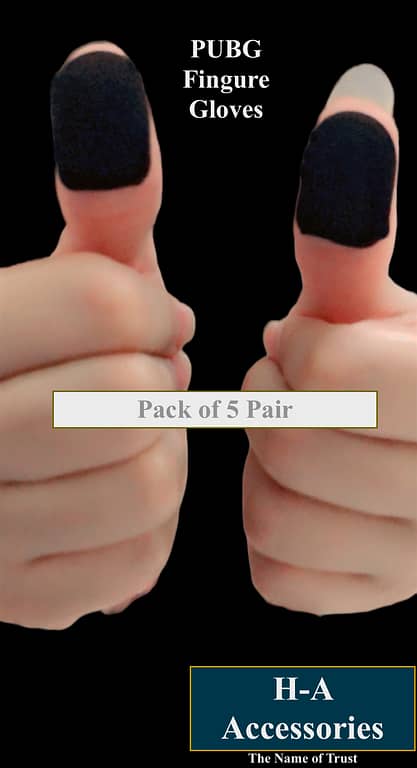 Pack of 5 PUBG Figure gloves Sticker Finger Glove Thumb Sleeves for PUBG, Thumb Gloves, PUBG Gloves, 1pair, 2pair, 3pair, Finger Sleeve Trigger Triger For All Games