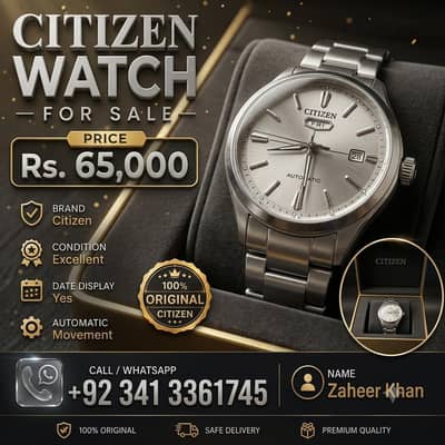Citizen C7 Automatic Silver Dial - 100% Original (Brand New / Unused)
