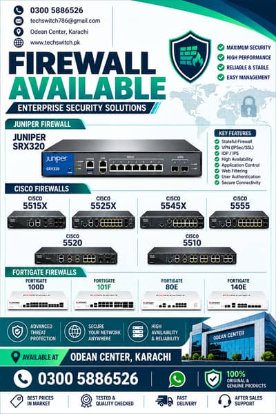 Firewall Solutions | Juniper, Cisco & Fortigate Firewalls | Enterpris