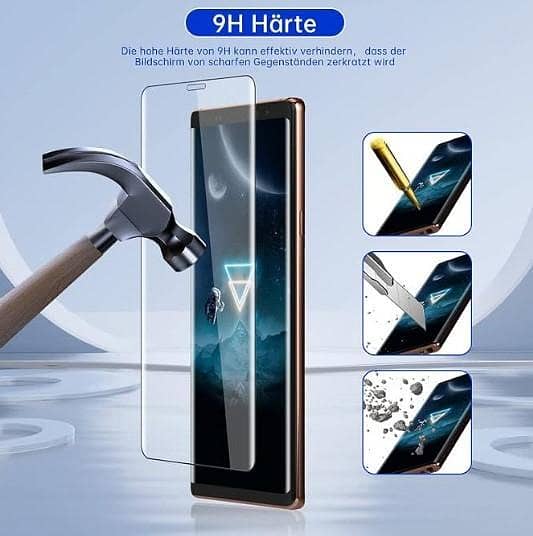 Screen Protector Tempered Glass Case Friendly Full Cover HD Clear Anti Scratch Front Display Protection Film Pack of 2 CA877