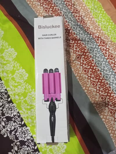 hair curler with three barrels