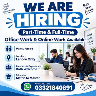 MALE AND FEMALE STAFF ARE REQUIRED