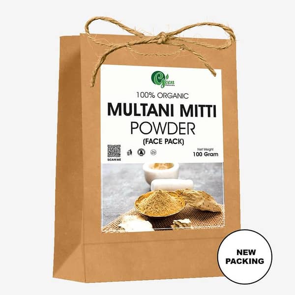 Multani Mitti Powder - 100 GM Natural Face Pack for Deep Cleansing and Glowing Skin