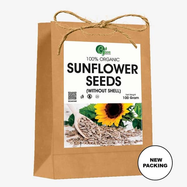 Natural Sunflower Seed Powder - Shell-Free Superfood for Health and Skin, 100 GM