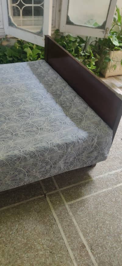wooden Tali bed with mattress