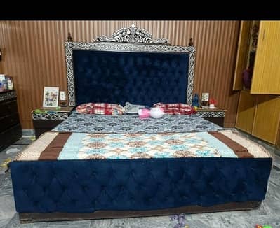 royal king double bed set without mattress