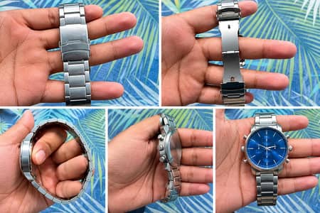 MVMT chrono navy blue silver watch