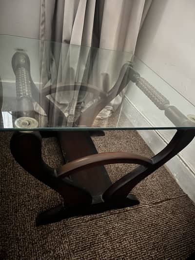 Glass top table set