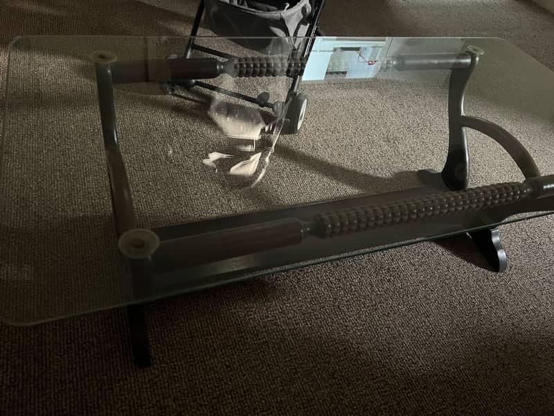 Glass top table set 1