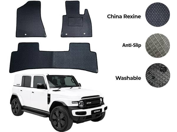 iCaur V23 China Rexine Floor Mat 3PCS - Model 2026