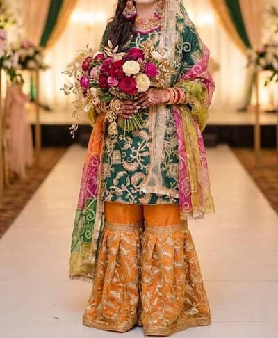 bridal mehndi dress